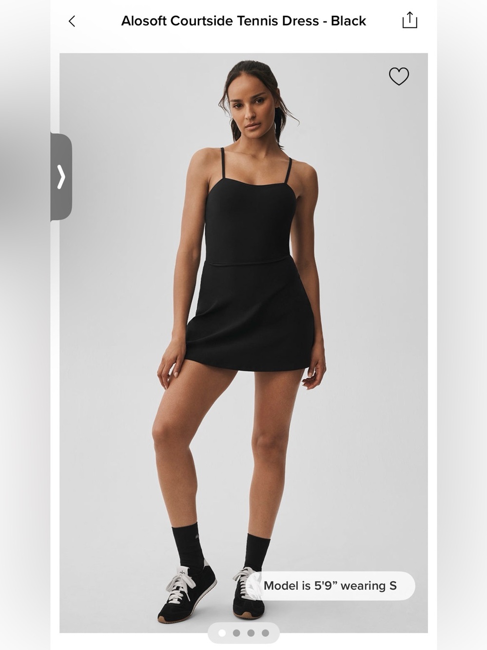 ALO Yoga Alosoft Courtside Tennis Dress - Black